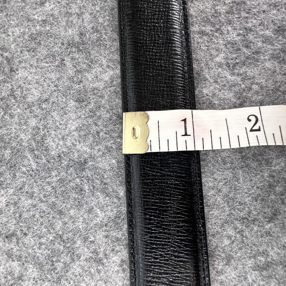 Tommy Hilfiger Mens Belt Black Leather Silver Buckle Dress Classic Formal Preppy - Picture 9 of 10